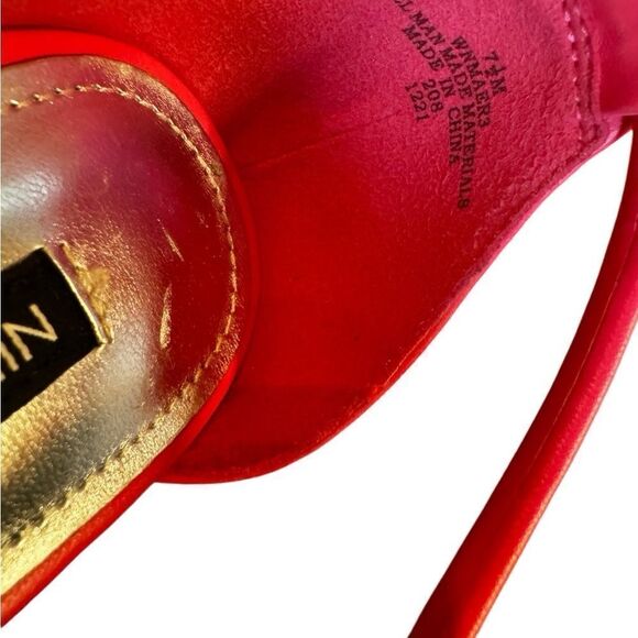 Nine West Pink Maer3 sandal heels size 7.5 - Picture 6 of 8